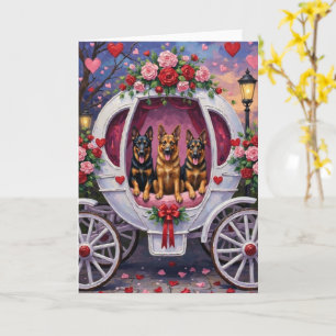 Carte Chien berger allemand Saint-Valentin 