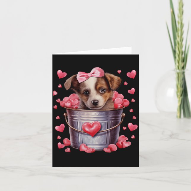 Carte Chien Berger Australien Saint-Valentin Amour de ch (Devant)