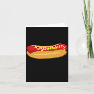 Carte Chien chaud drôle amateur de hot dog performance