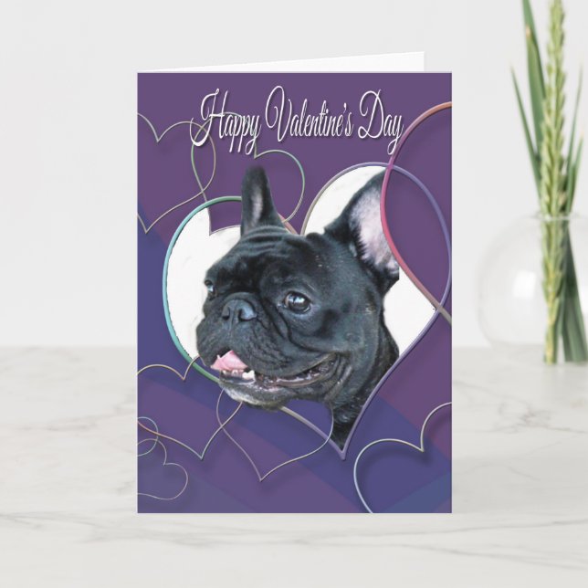 Carte Chien Chien Heureuse Sainte-Valentin Françai (Devant)