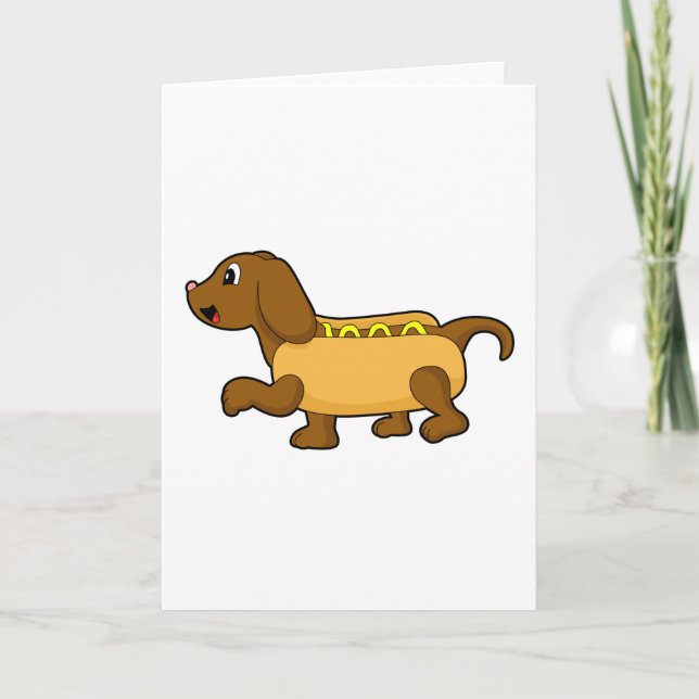 Carte Chien comme Hotdog (Devant)
