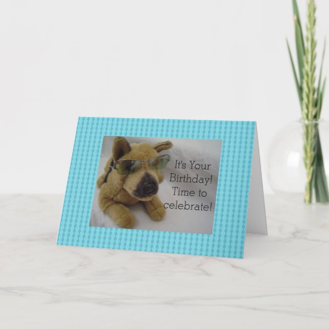 Carte Chien cool, c'est ton anniversaire ! (Devant)