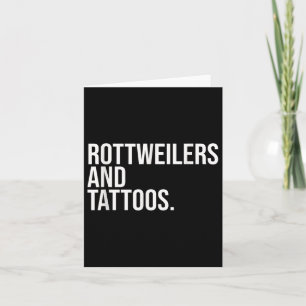 Carte Chien Cool Rottweilers Et Tattoos Rottweiler Propr