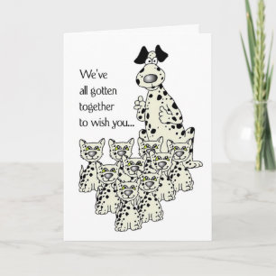 Carte Chien de 3919 Dalmation, et anniversaire drôle de