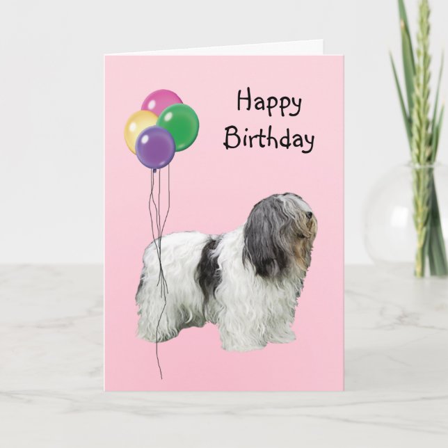 Carte Chien de berger polonais de plaine, ballons (Devant)