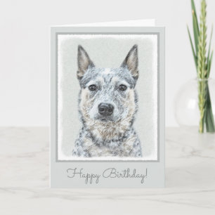 Carte Chien de bétail australien - Cute Original Dog Art