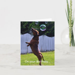 Carte Chien de bulle d'anniversaire