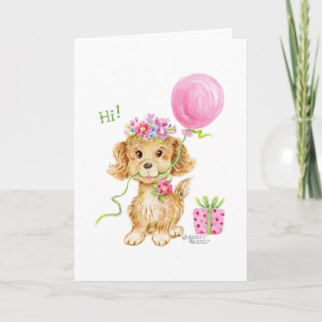 Carte Chien De Chien Fleur D'Anniversaire Vous Êtes Si D (Devant)