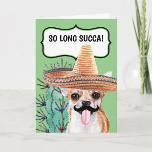 Carte Chien de chihuahua mexicain de cactus si long succ