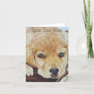 Carte chien de chiot de l'adorable golden retriever