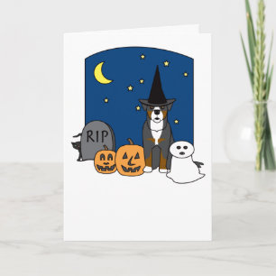 Carte Chien de montagne de Bernese Halloween