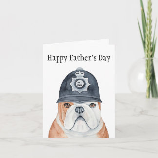 Carte Chien de police de Bulldog No1 Papa Fête des pères