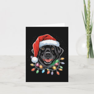 Carte Chien de pyjama à lumière de sapin de Noël Labrado