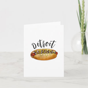 Carte Chien d'hôte de l'île Coney de Detroit Michigan