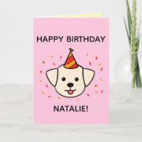 Chien du Labrador | Anniversaire orange et rouge p