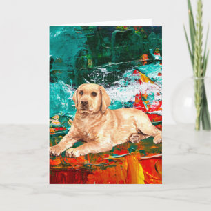 Carte Chien du Labrador artistique Abstrait