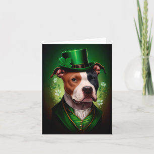 Carte Chien du Staffordshire américain à la St. Patrick'
