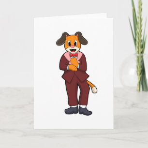 Carte Chien en comme une pièce avec un costume