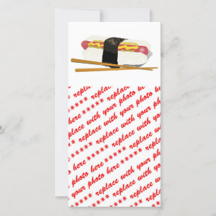 Carte Chien Et Baguettes De Sushi