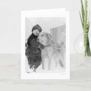 Carte Chien et enfant Nome Alaska 1926