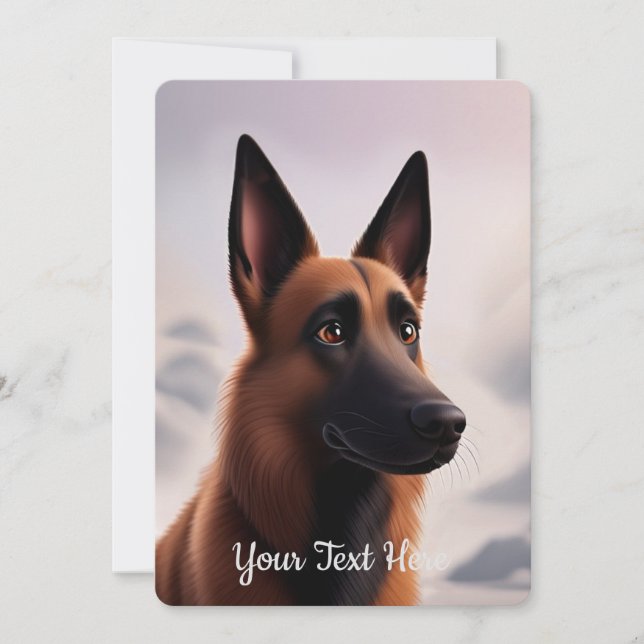 Carte Chien malinois (Devant)