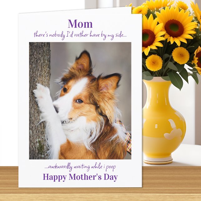 Carte Chien Maman Drôle Fête des Mères Mignonne Chien Po (Créateur téléchargé)