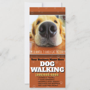 Carte Chien Marche personnalisable publicité marketing