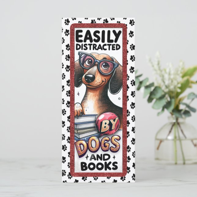Carte Chien mignon Dachshund (Debout devant)