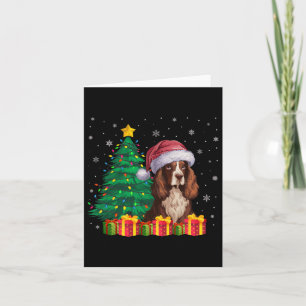 Carte Chien moche Boykin espagnol Santa Chapel lumières 