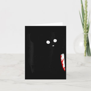 Carte Chien noir drôle mignon kawaii épouvantable Hallow