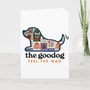 Carte Chien Patchwork d'Automne