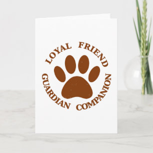 Carte Chien Paw Loyal Friend