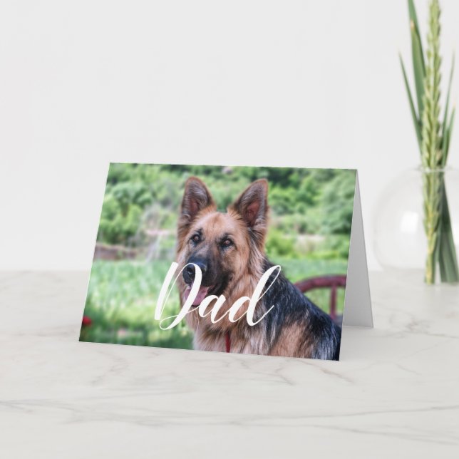 Carte Chien personnalisé Papa Drôle Photo Happy Fête des (Devant)