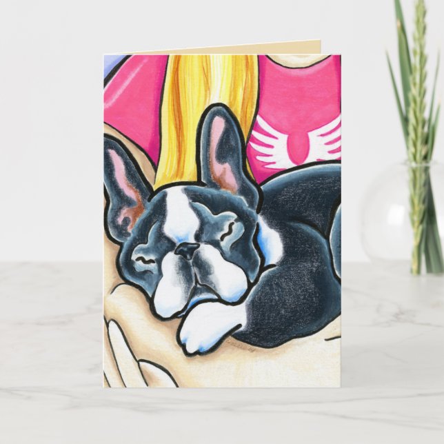 Carte Chien qui dit adieu au groupe (Devant)