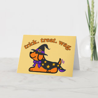 Carte Chien Sorcier Amoureux de Chien Halloween