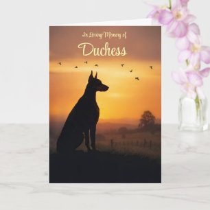 Carte Chien Sympathie Nom Personnalisé Silhouette Doberm