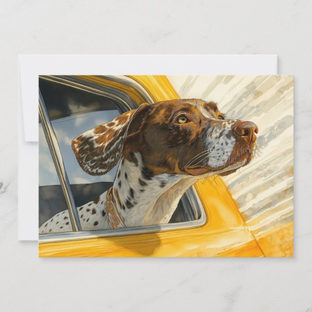 Carte Chien tacheté sur l'art de rouler en voiture Impri (Devant)