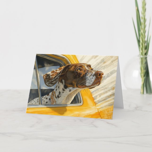 Carte Chien tacheté sur l'art de rouler en voiture Impri (Devant)