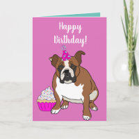 Chien-taureau anglais personnalisable Anniversaire