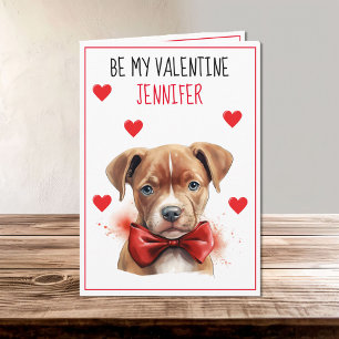 Carte Chien Taureau Brown Je t'ai malmenée Valentine