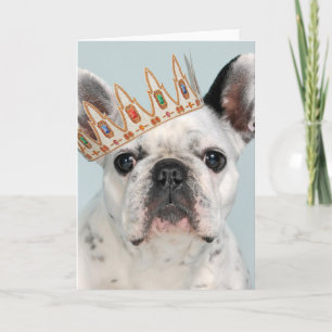 Carte Chien-taureau français avec couronne