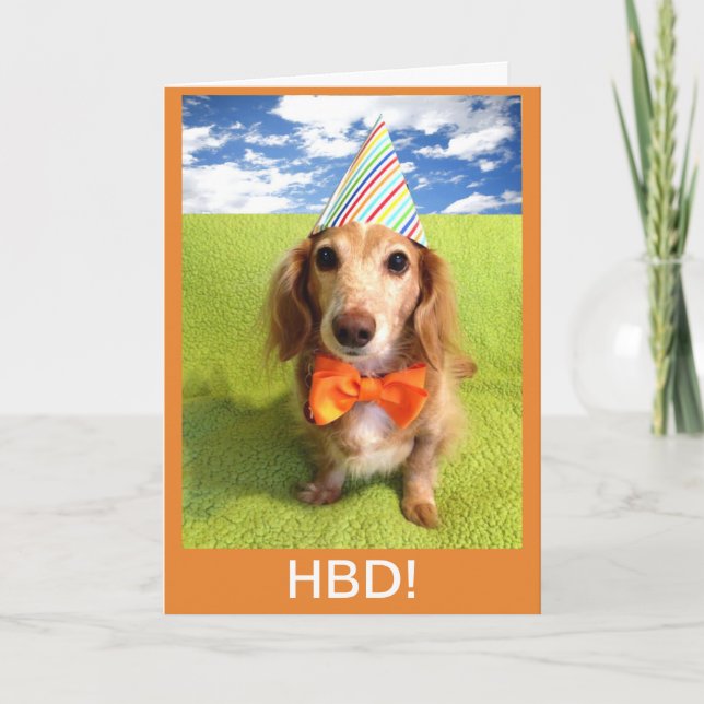 Carte Chien Wiener HBD (Devant)