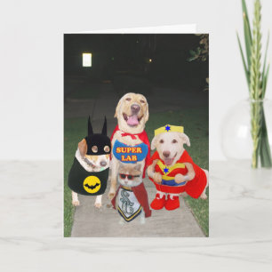 Carte Chiens amusants Halloween