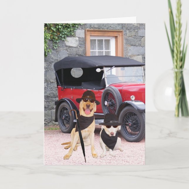 Carte Chiens amusants personnalisables Classique (Devant)