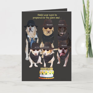 Carte Chiens amusants Risque d'incendie Anniversaire