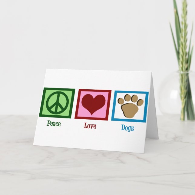 Carte Chiens d'amour pour la paix (Devant)