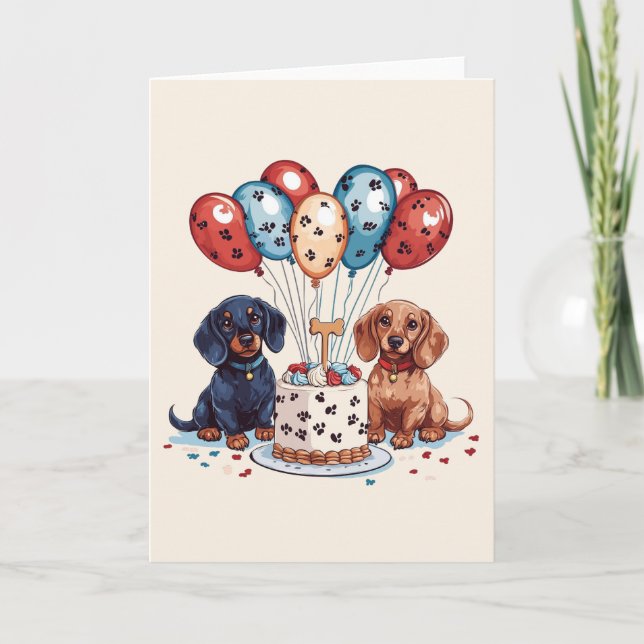 Carte Chiens de Dachshund (Devant)