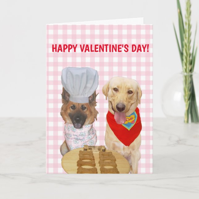 Carte Chiens drôles Saint-Valentin pour chéri (Devant)