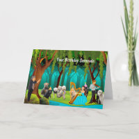 Chiens et musiciens amusant Anniversaire Serenade