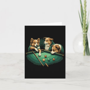 Carte Chiens Jouer Table Billard Billard 8 Ball